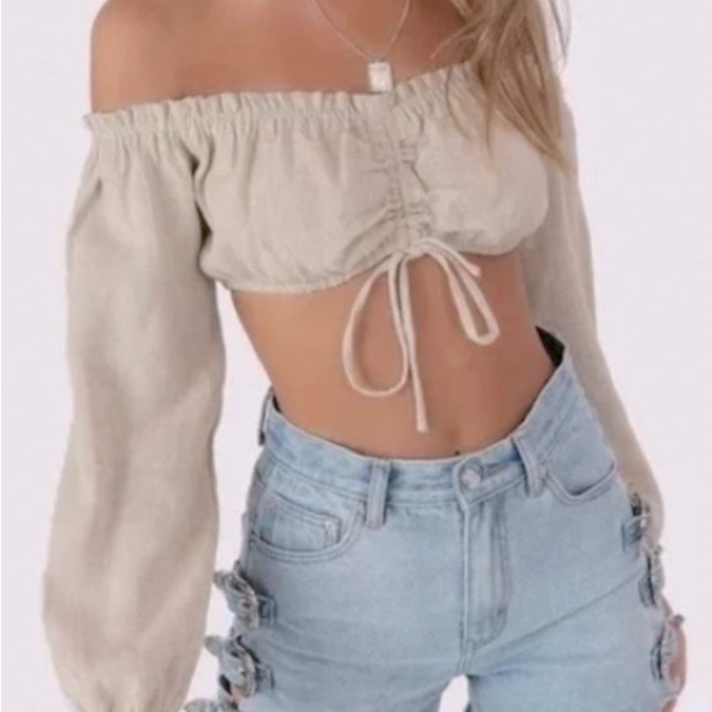Cropped Off the Shoulder Top